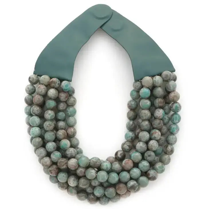Chunky Beaded Layered Magnetic Necklace - Surprise Lily