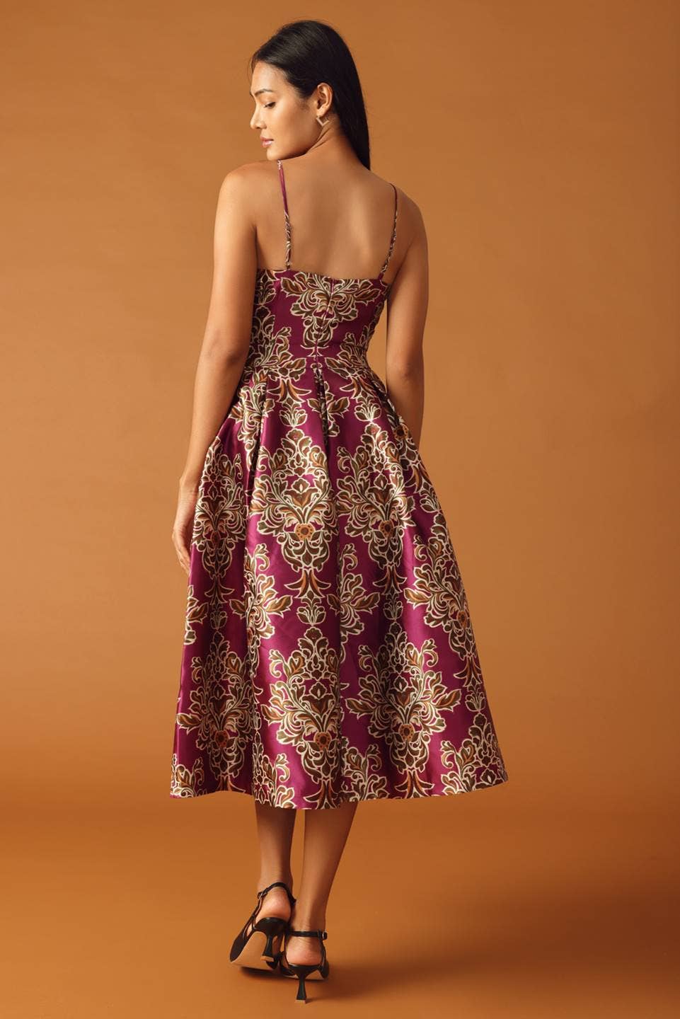 Maroon Floral Dress