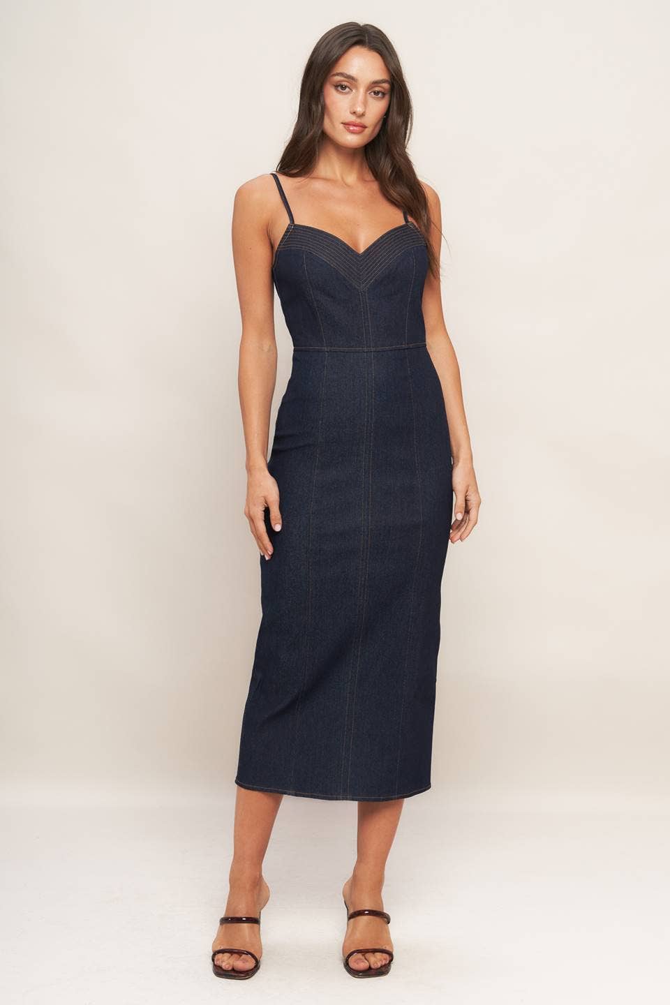 Dark Denim Midi Dress