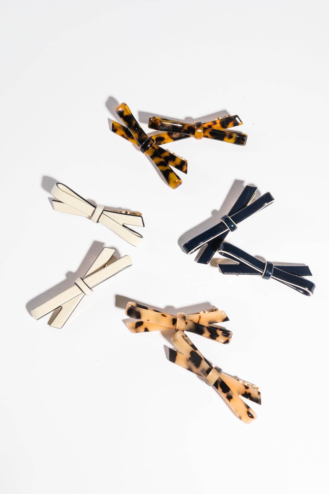 Kate Bow Clip Pair in Tortoise - Hair Accessories - Surprise Lily