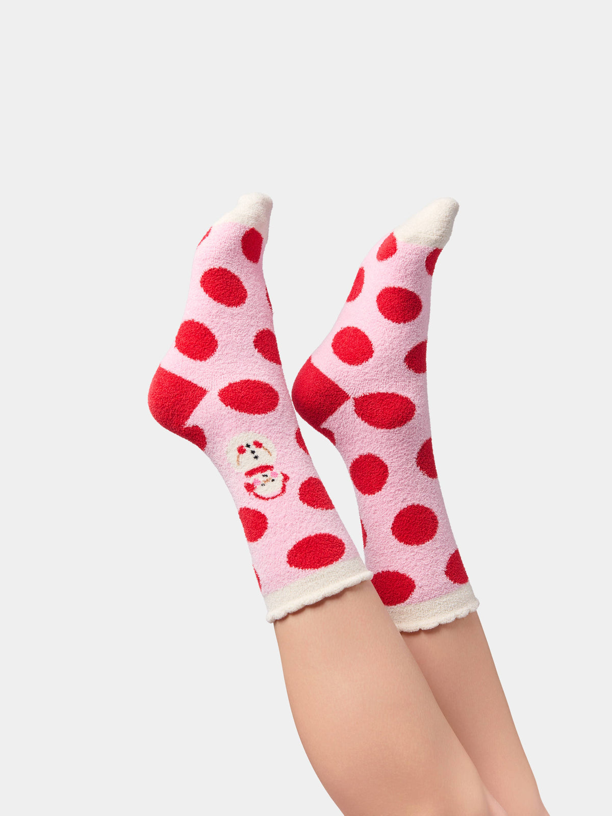 SNOWMAN SOCKS, PINK - Surprise Lily