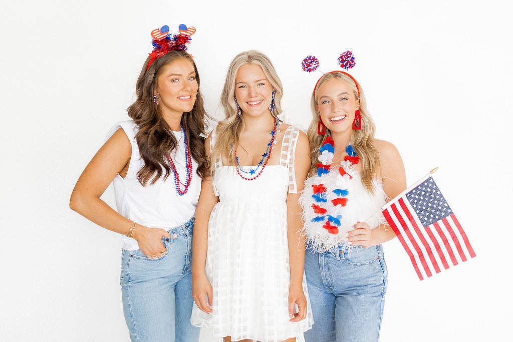 Kennedy Statement Earrings - True Red