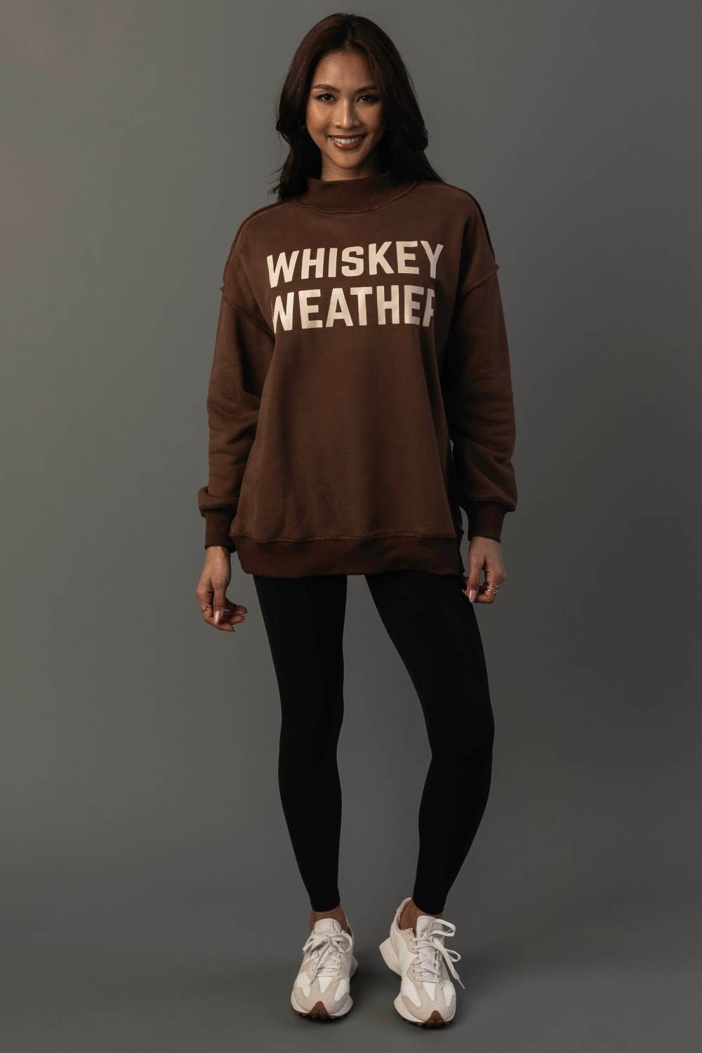 Brown Whiskey & Bourbon Reversible Sweatshirt - Surprise Lily