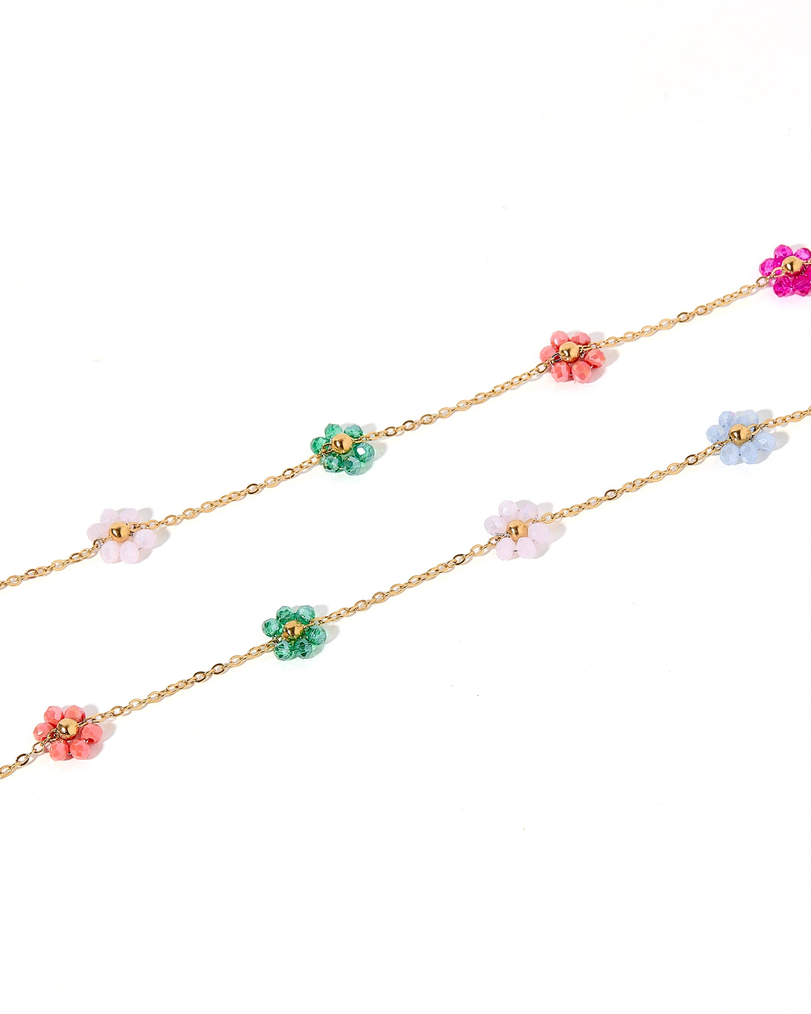 Necklace - Gracie Flower Multi Color - Surprise Lily