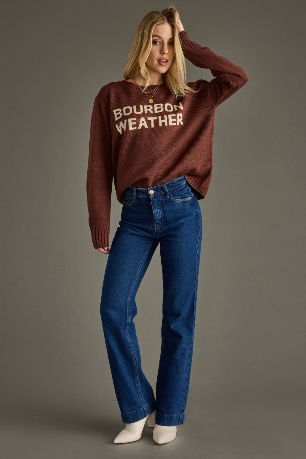 Brown Bourbon Weather Sweater