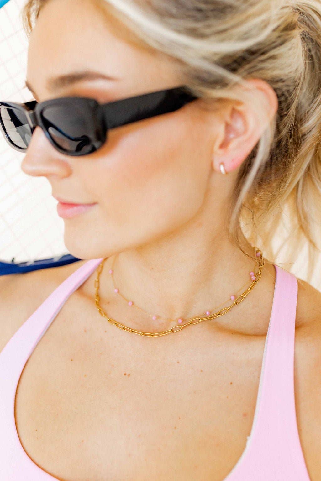 Necklace - Palmer Paperclip Gold - Surprise Lily