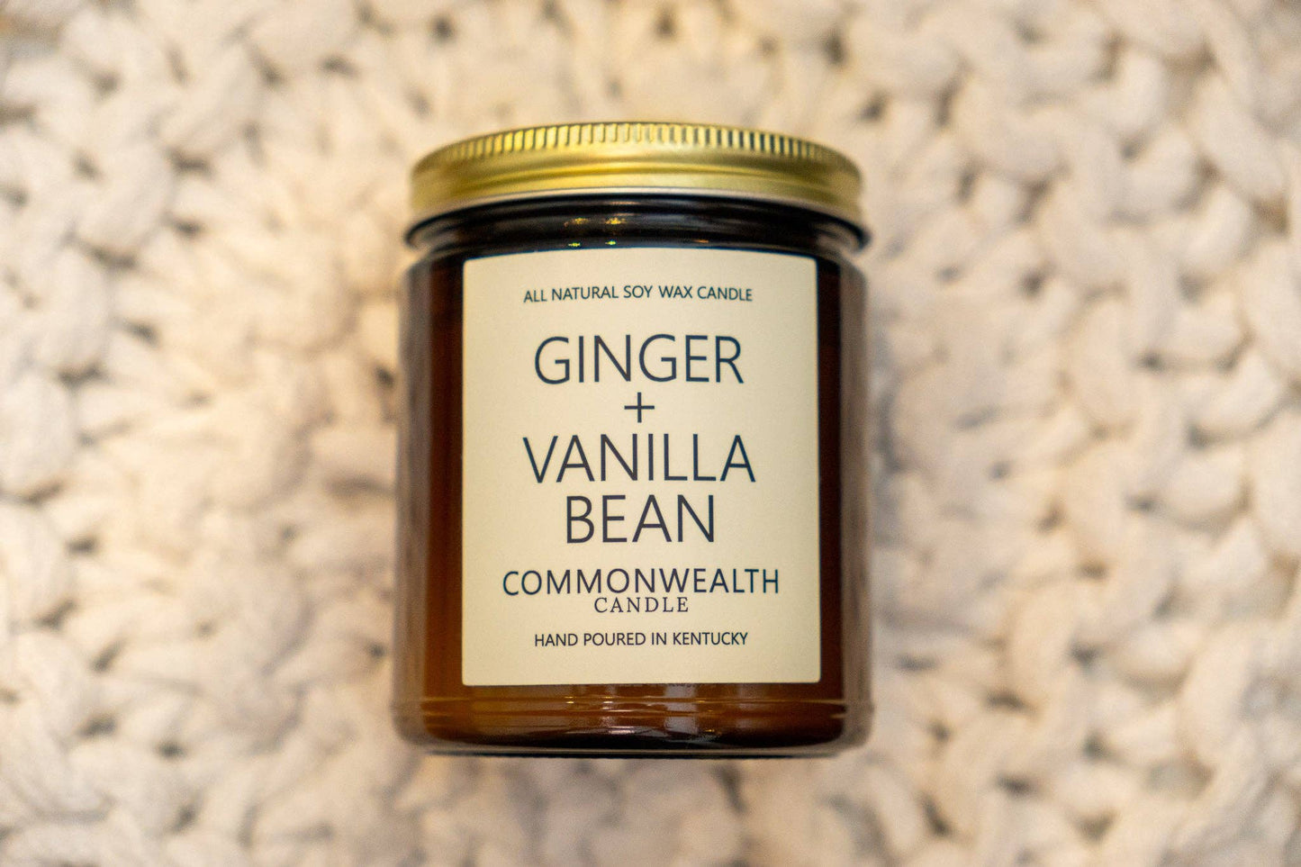 Ginger + Vanilla Bean: 8oz Amber Jar