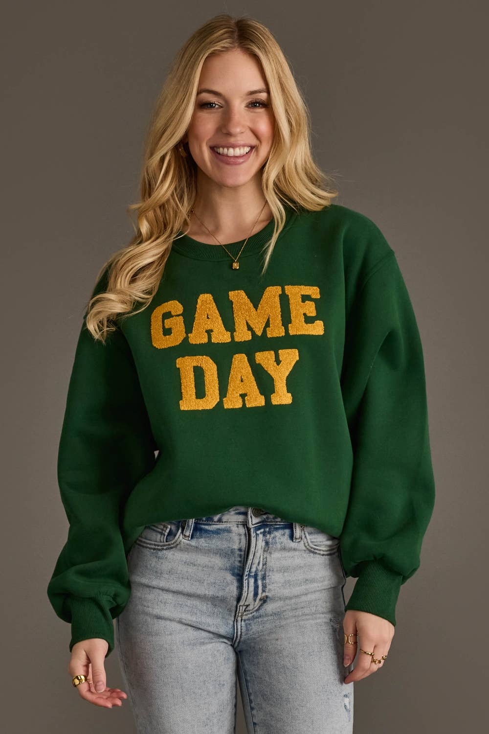 Green & Gold Game Day Sweatshirt - Surprise Lily