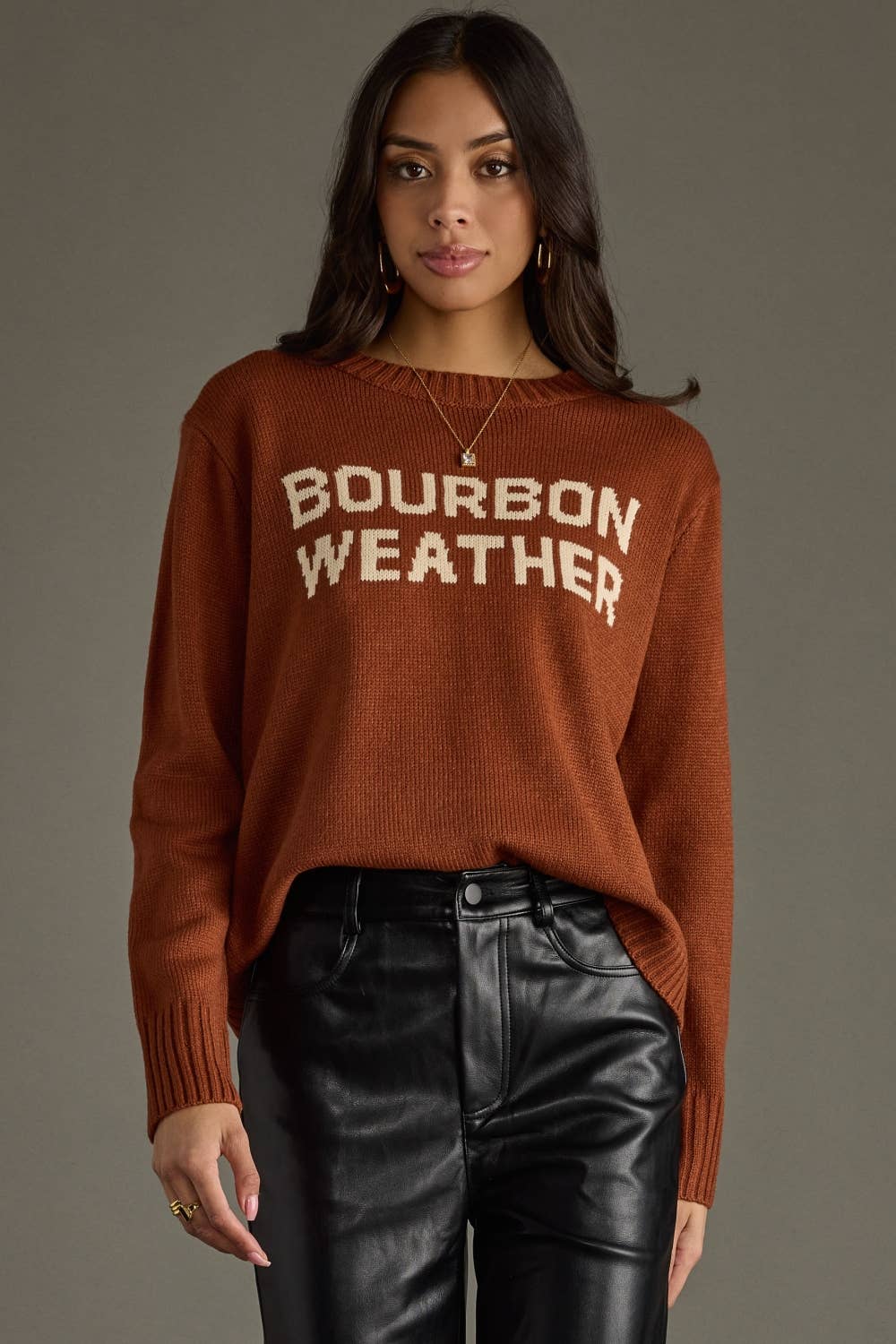 Bourbon Weather Sweater in Rust