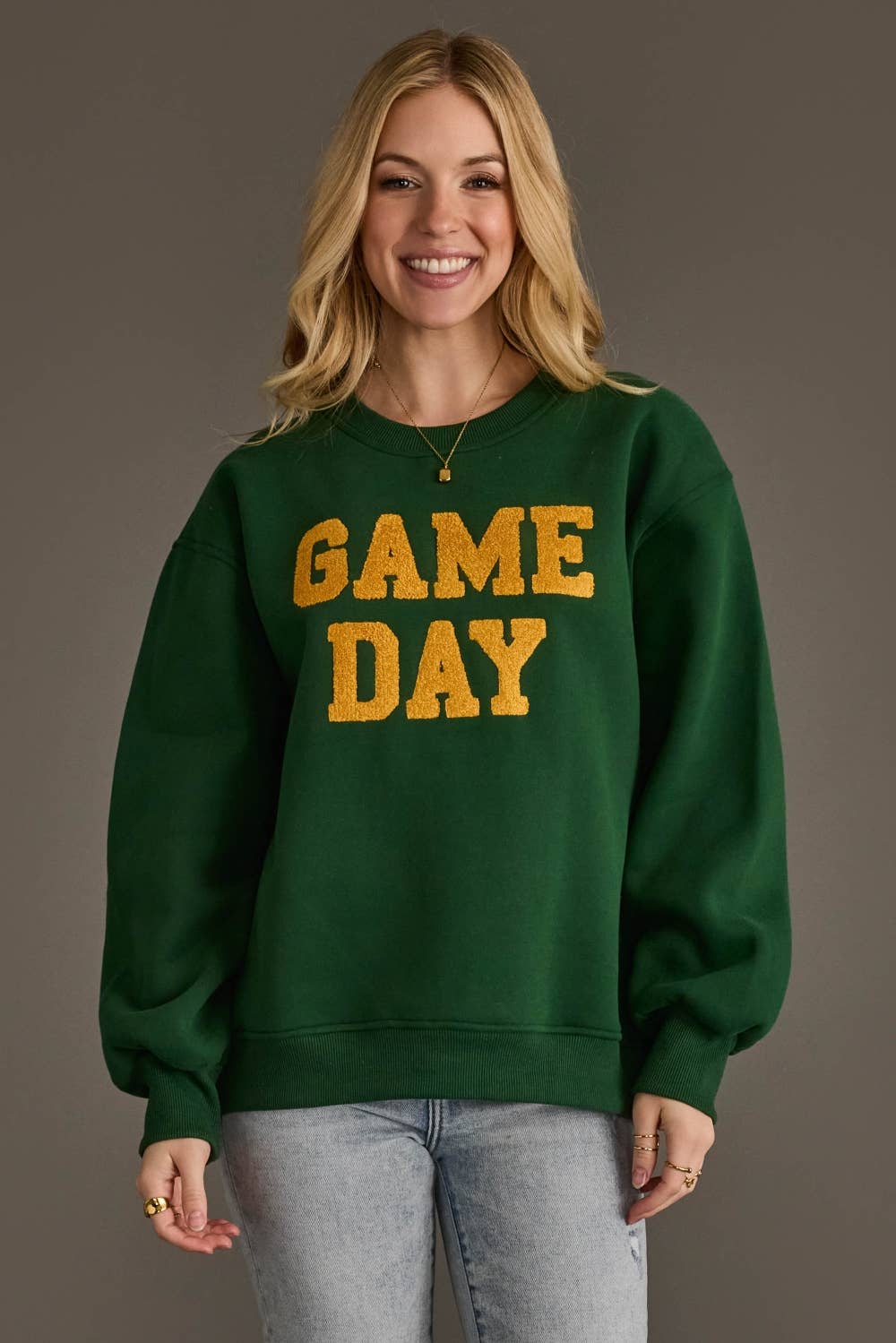 Green & Gold Game Day Sweatshirt - Surprise Lily