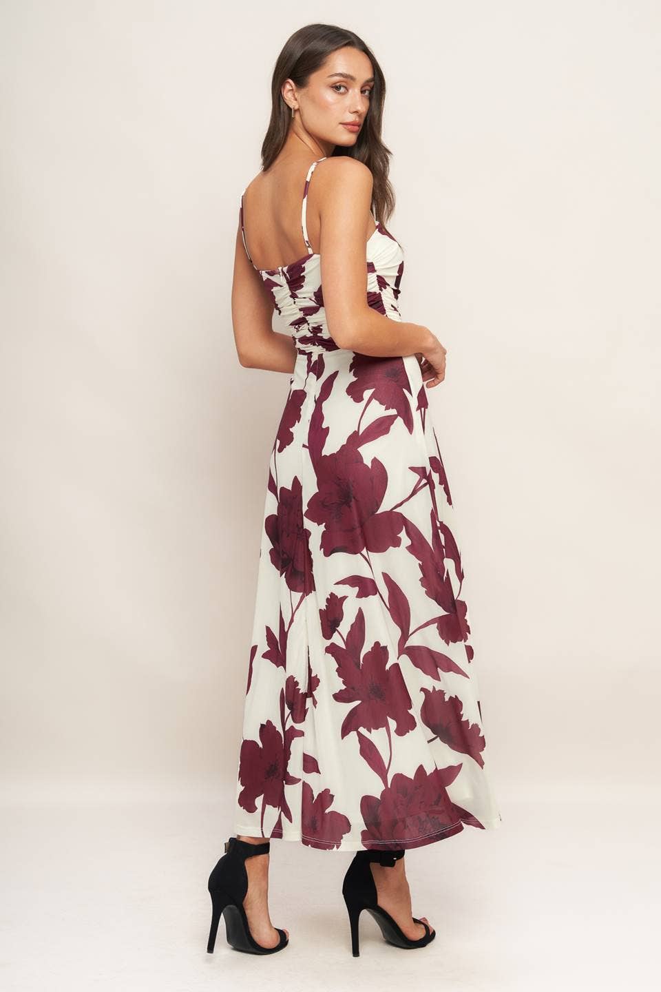 Burgundy Blend Midi Dress