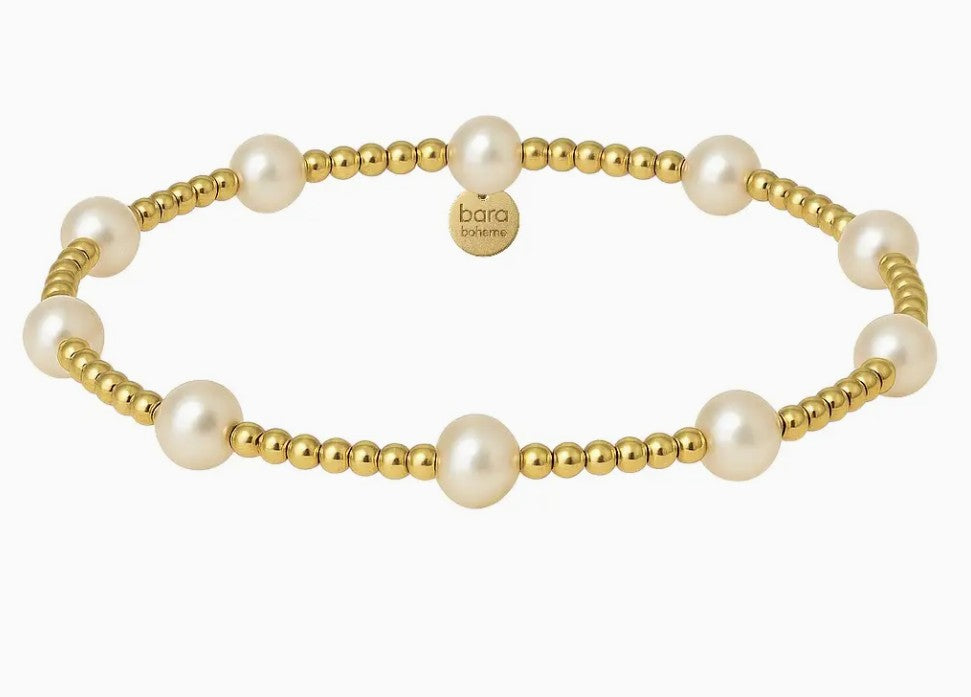 Gold and pearl bracelet