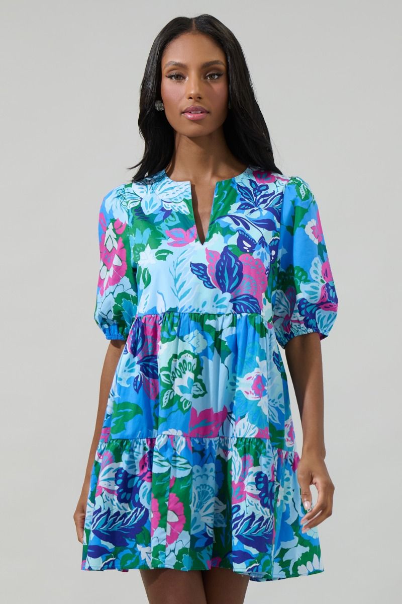 Lavera Floral Poplin Mini Dress