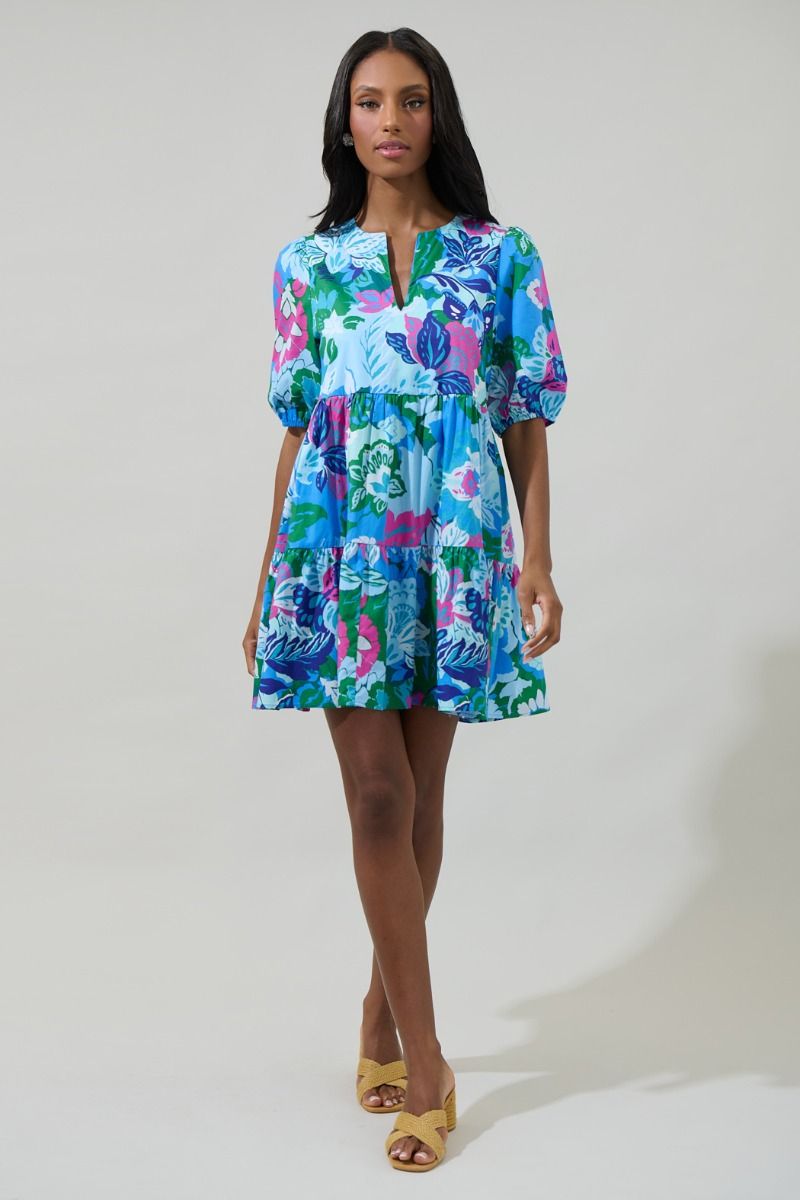 Lavera Floral Poplin Mini Dress