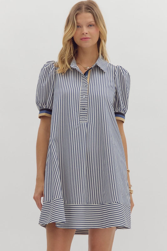 Harbor Stripe Swing Dress