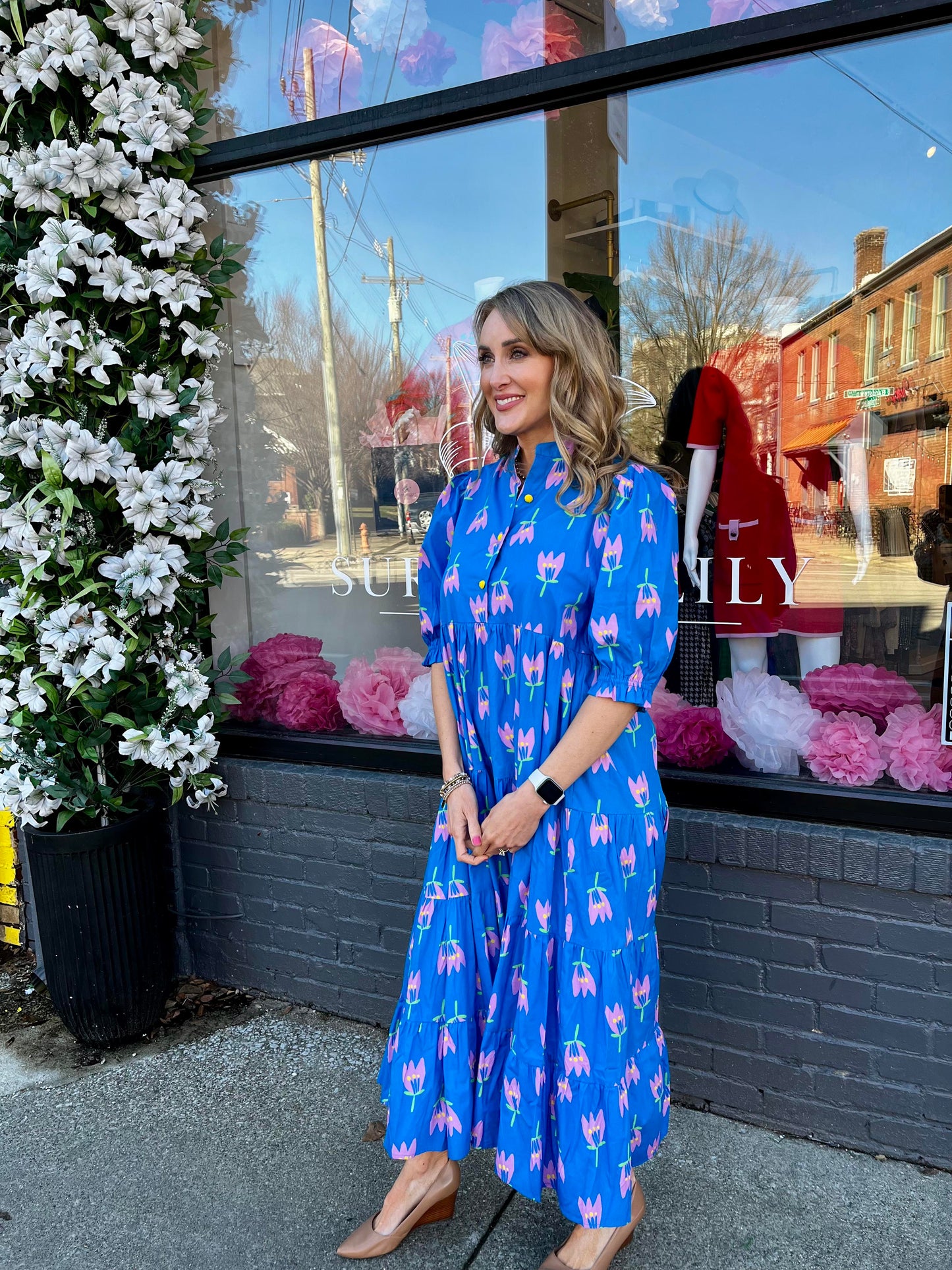 Poppy Maxi Dress in Blue