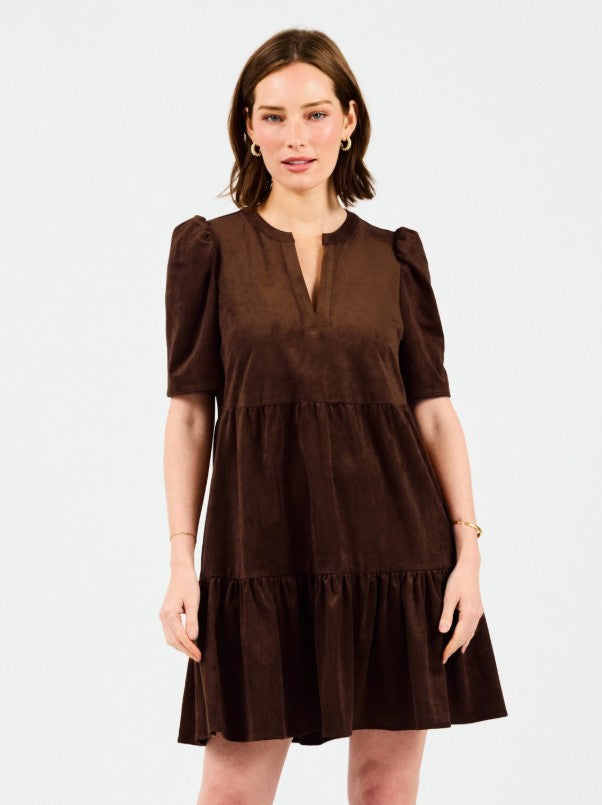 Rich Brown A-Line Mini Dress - Surprise Lily
