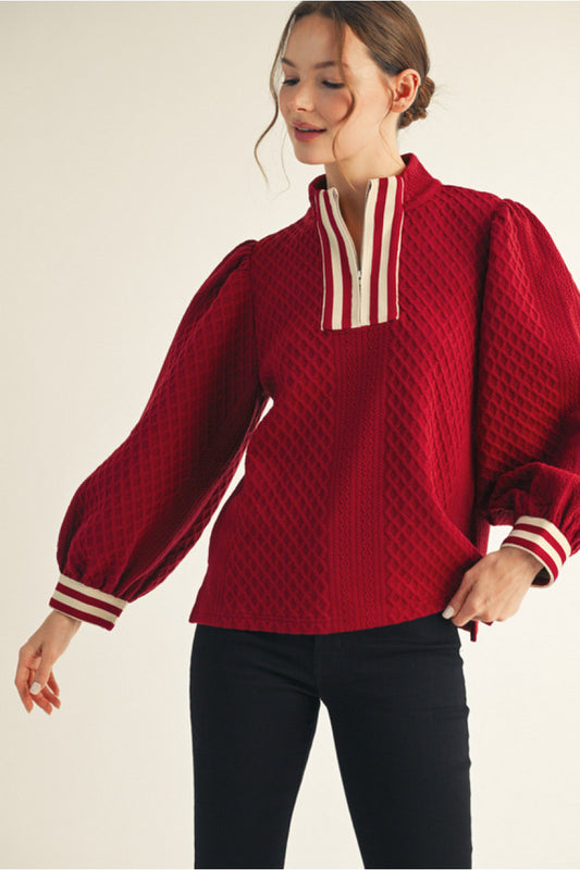 Bella Burgundy Top