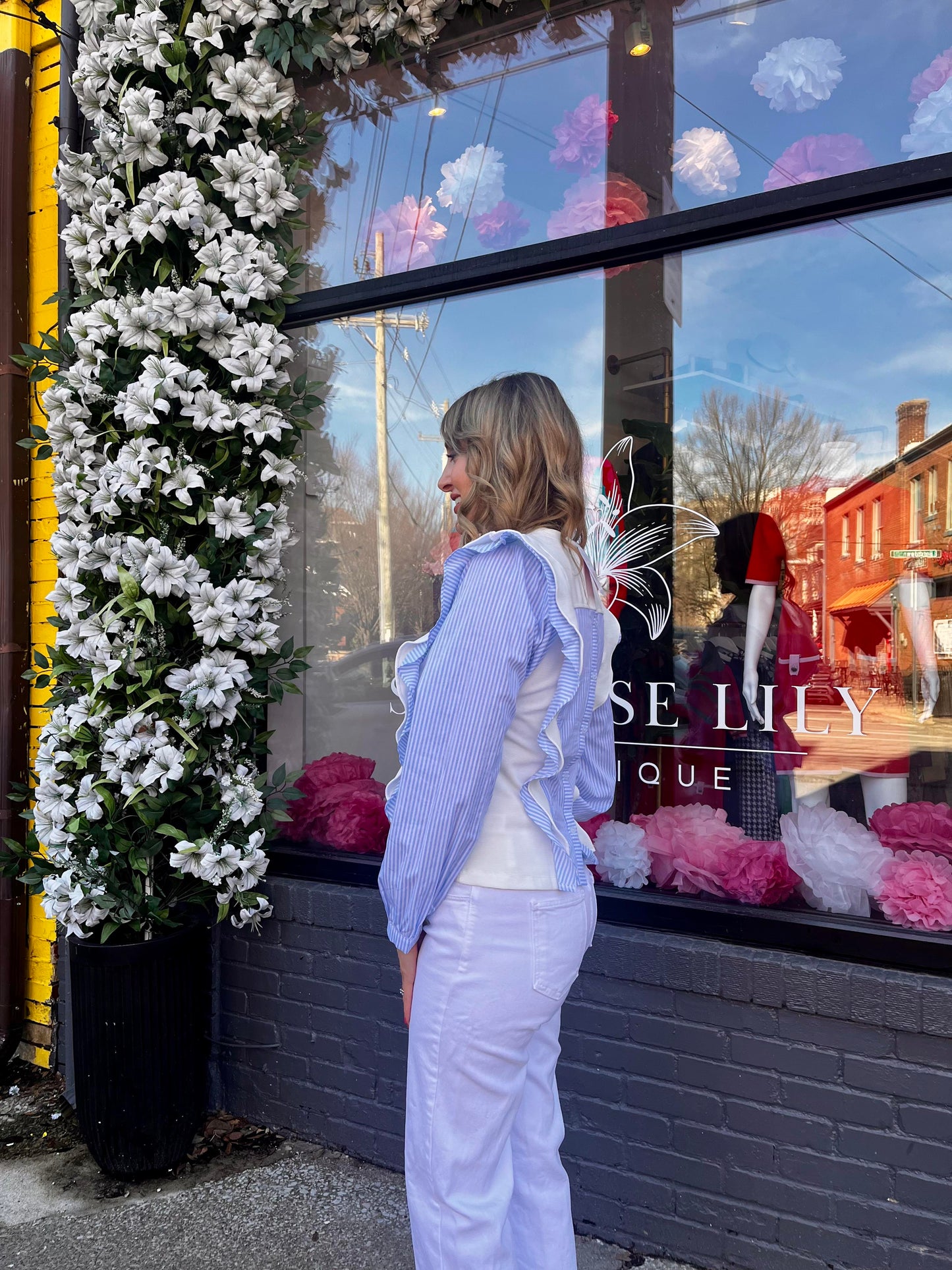 Charlotte Chic Ruffle Sleeve Blouse