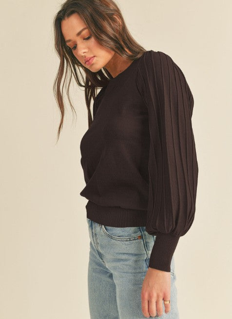 Victoria Sweater in Chocolate Brown