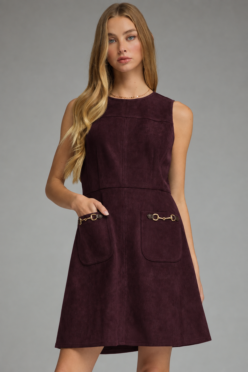 Merlot Sleeveless Mini Dress