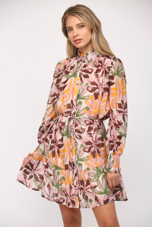 Debra Long Sleeve Dress - Dress - Mini - Surprise Lily