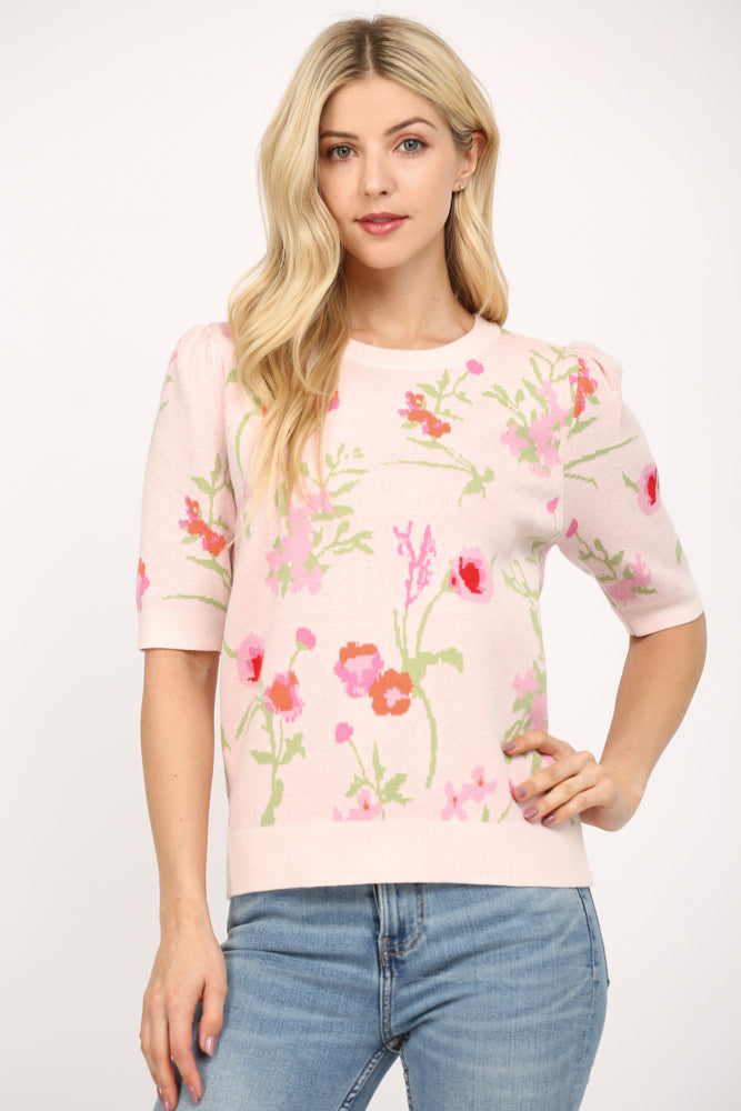 Elizabeth Floral Spring Sweater