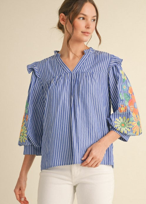 Bluebell Embroidered Blouse