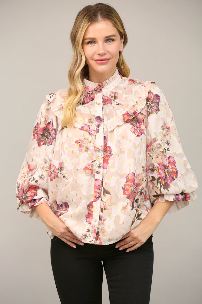 Blossom Charm Ruffle Blouse