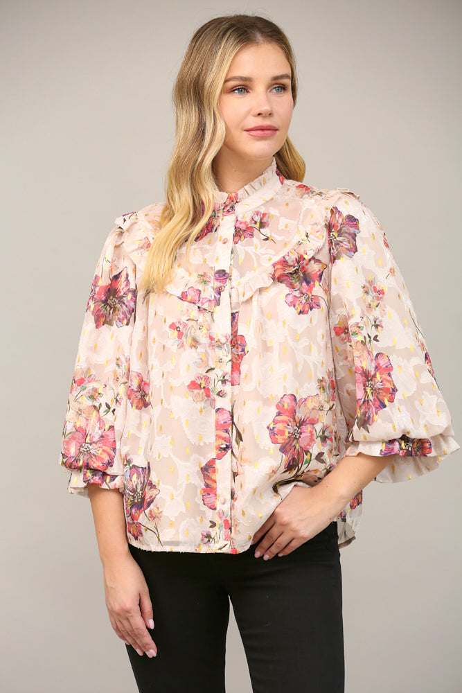 Blossom Charm Ruffle Blouse