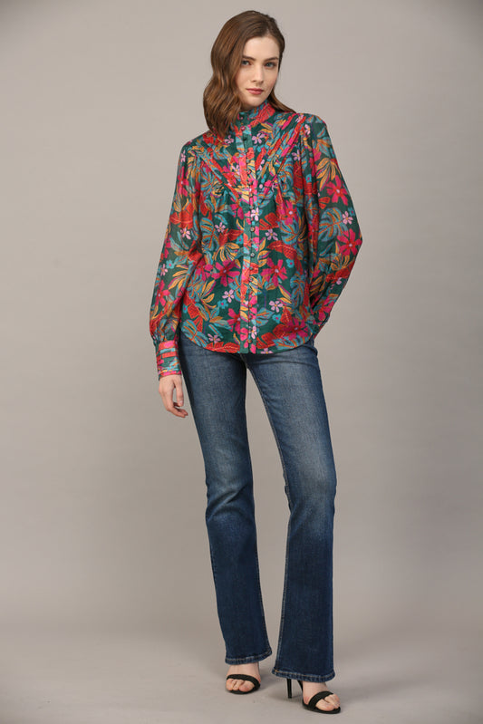 Kinsley Teal Top - Top - Long Sleeve - Surprise Lily