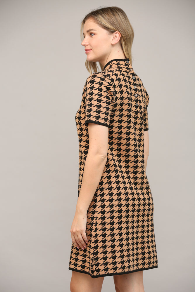 Harper Houndstooth Dress - Dress - Mini - Surprise Lily