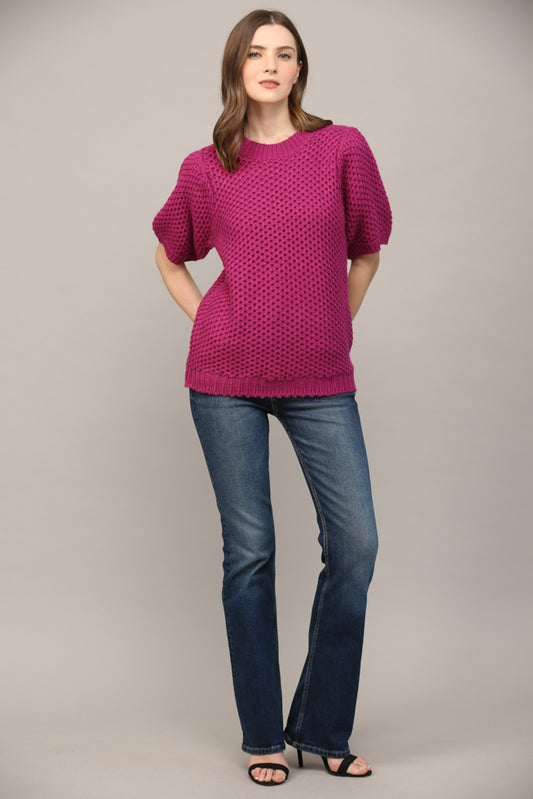 Berry Short Sleeve Sweater - Top - Sweater - Surprise Lily