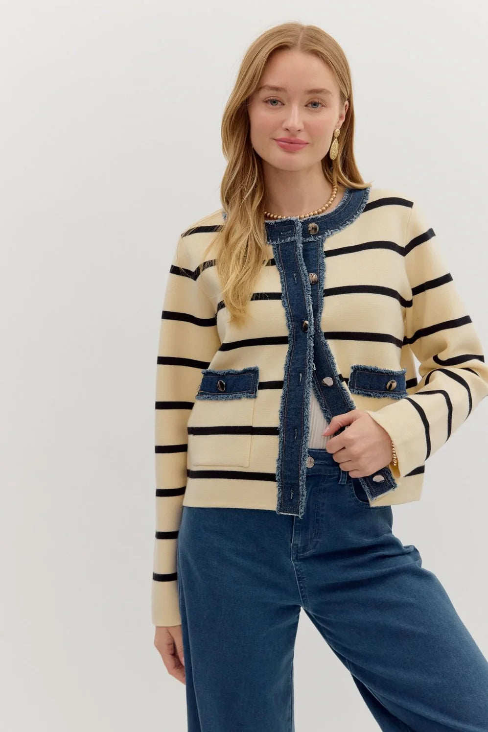 Jean Knit Sweater Jacket