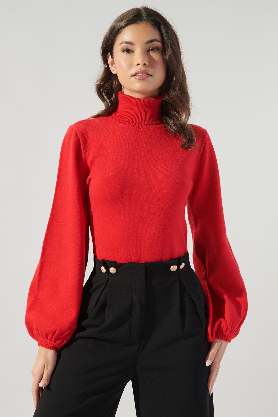 Find Your Love Turtleneck Sweater in Red