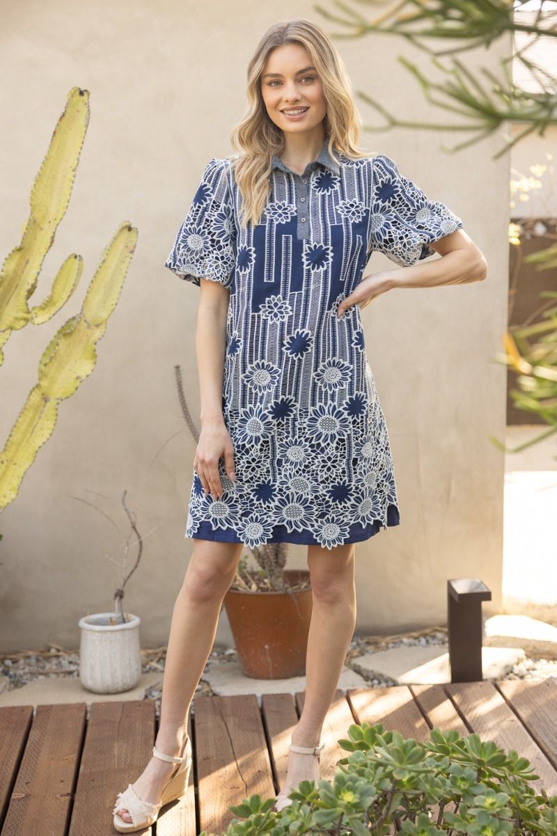 Indigo Bloom Dress