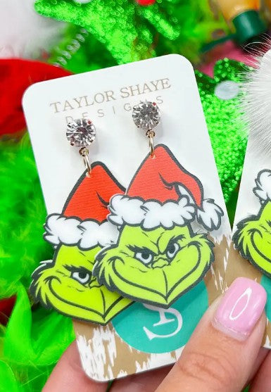 Festive Grinch Earrings