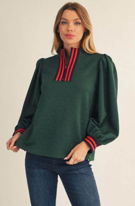 Bella Hunter Green Top