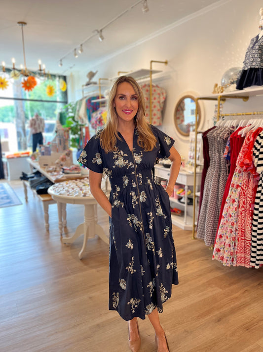 Parker Paisley Print Midi Dress