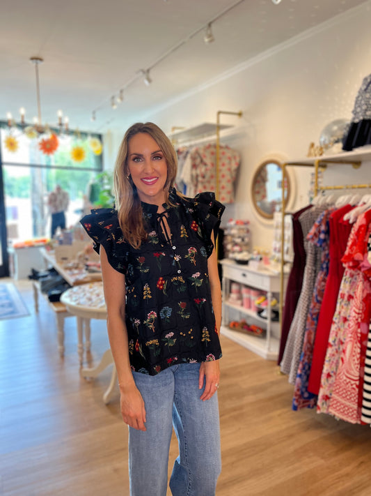 Fiona Flutter Sleeve Top