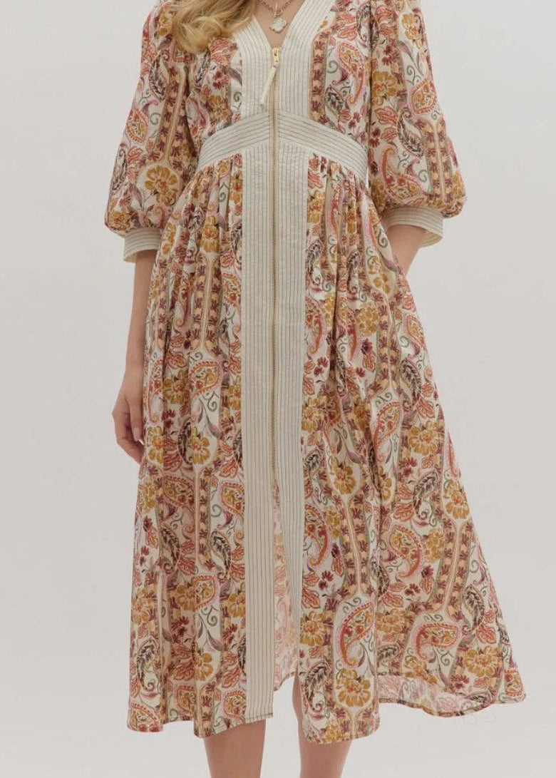 Ecru Savannah Midi Dress