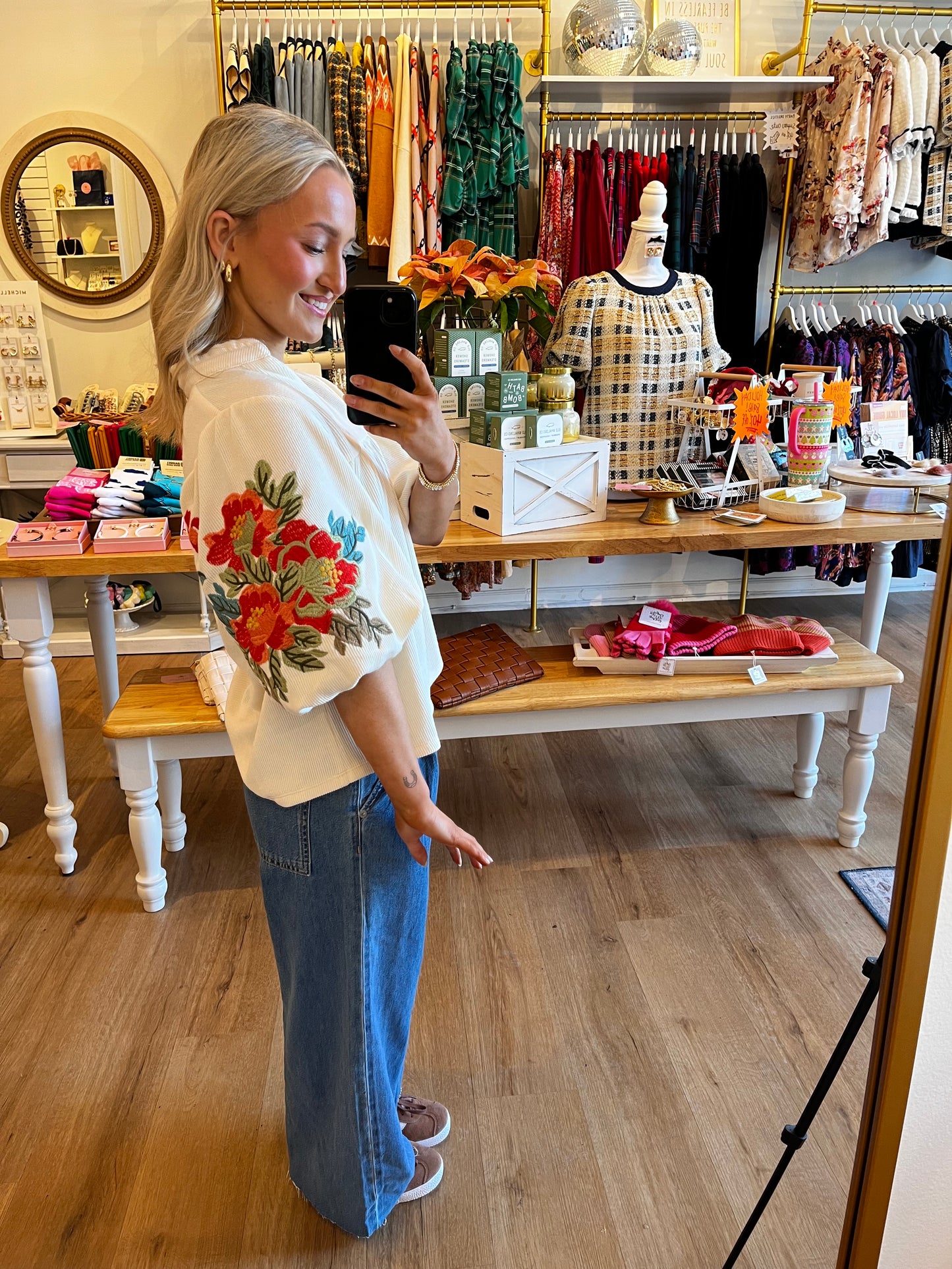 Floral Embroidered Blouse