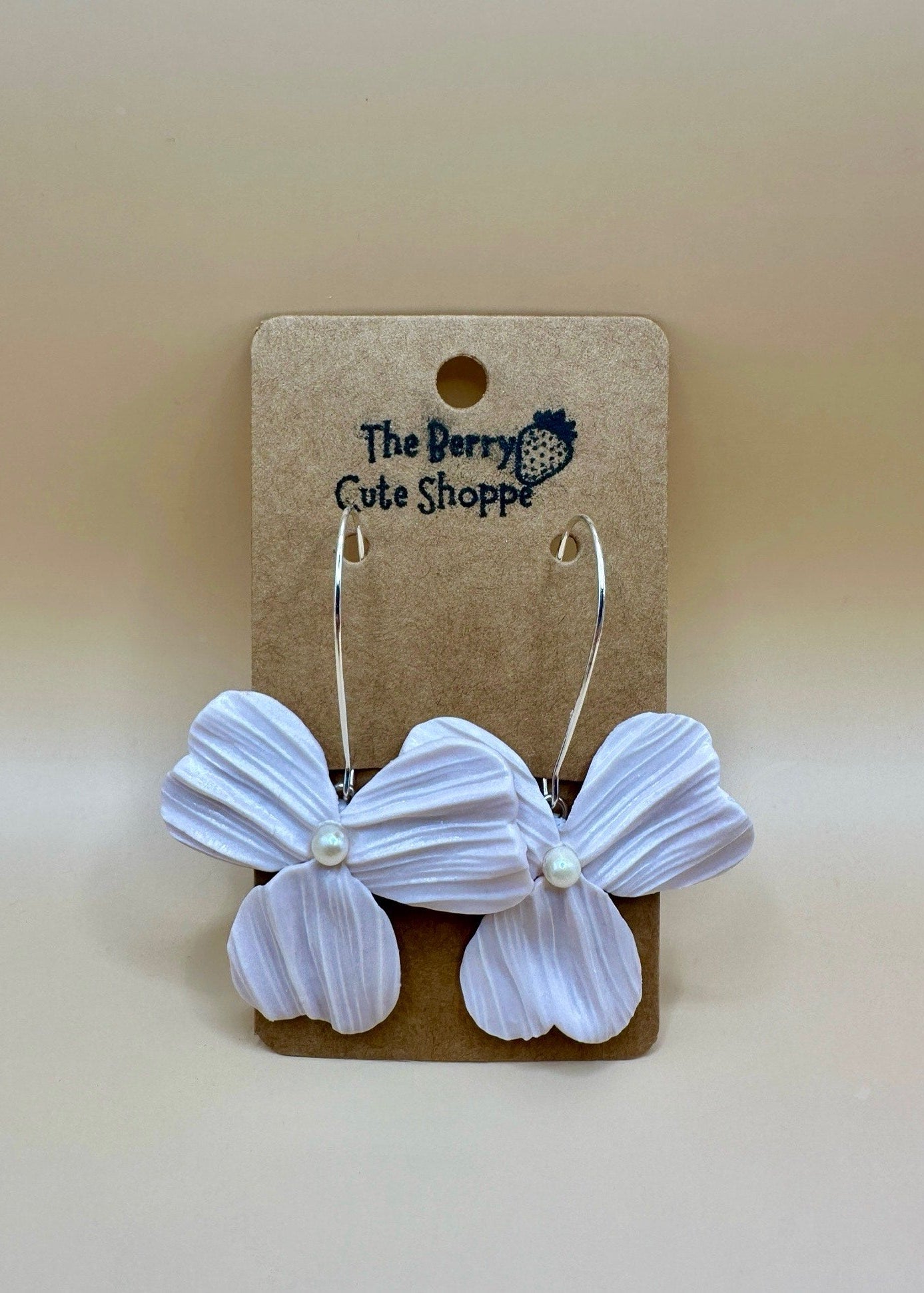 White/Silver Flower Dangles