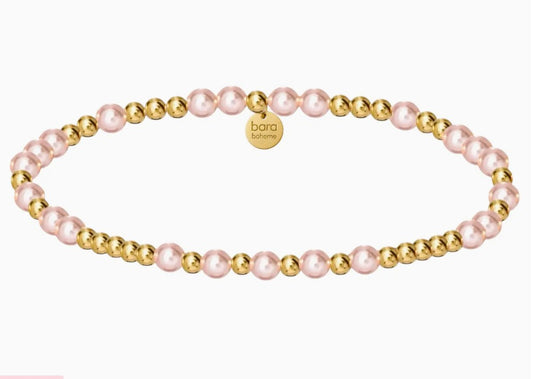  ​14k gold filled beaded bracelet, waterproof and hypoallergenic, stackable jewelry for women