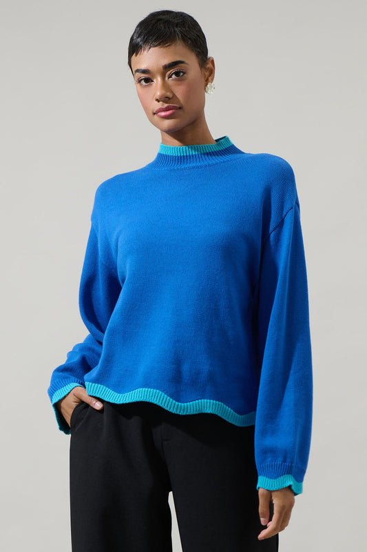 Macie Jane Mock Neck Sweater