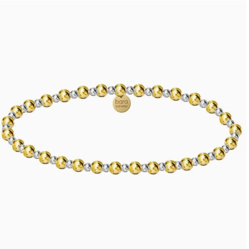 14k gold filled beaded bracelet, waterproof and hypoallergenic, stackable jewelry for women