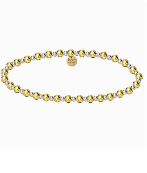 14k gold filled beaded bracelet, waterproof and hypoallergenic, stackable jewelry for women