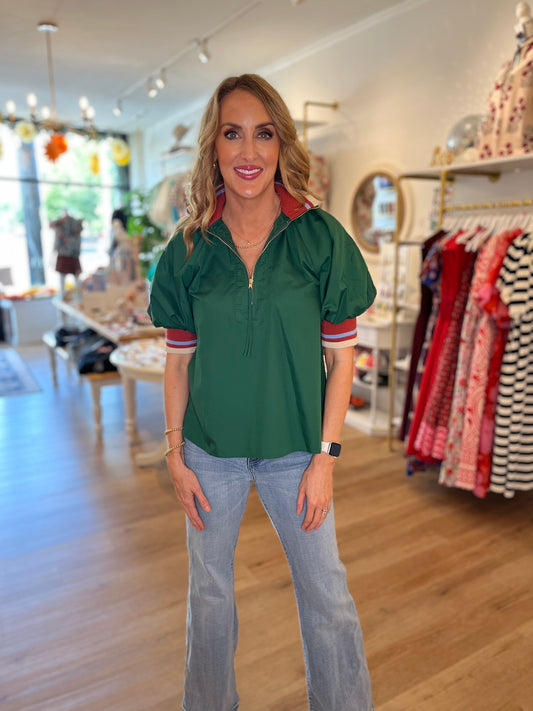 Heather Pine Green Top