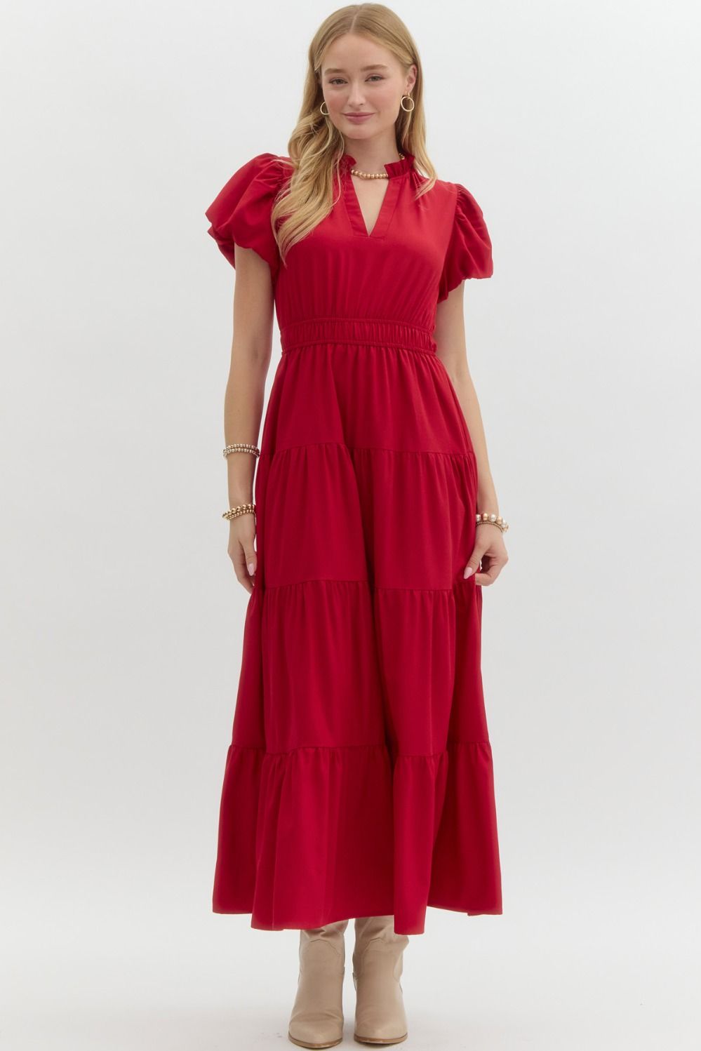 Judy V-Neck Midi Dress