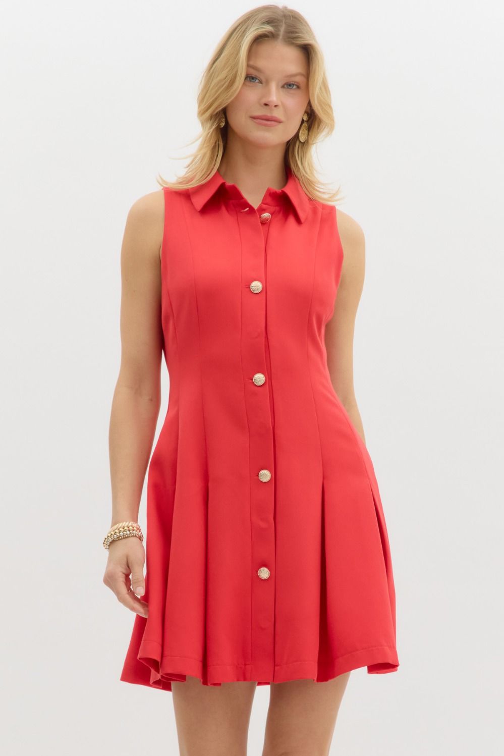 Cherry Grove Button-Up Dress
